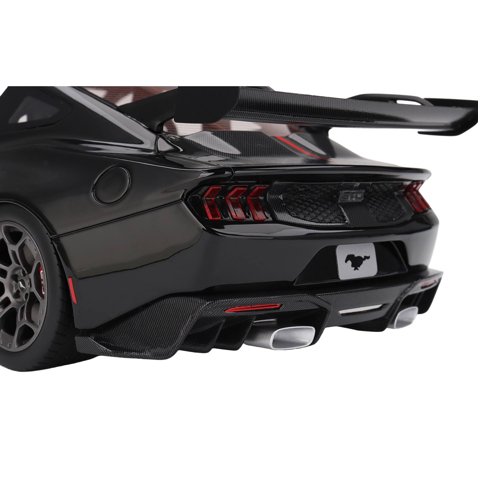 Alt View 3. Top Speed - Ford Mustang GTD Shadow Black with Red Stripe 1/18 Model Car by Top Speed.
