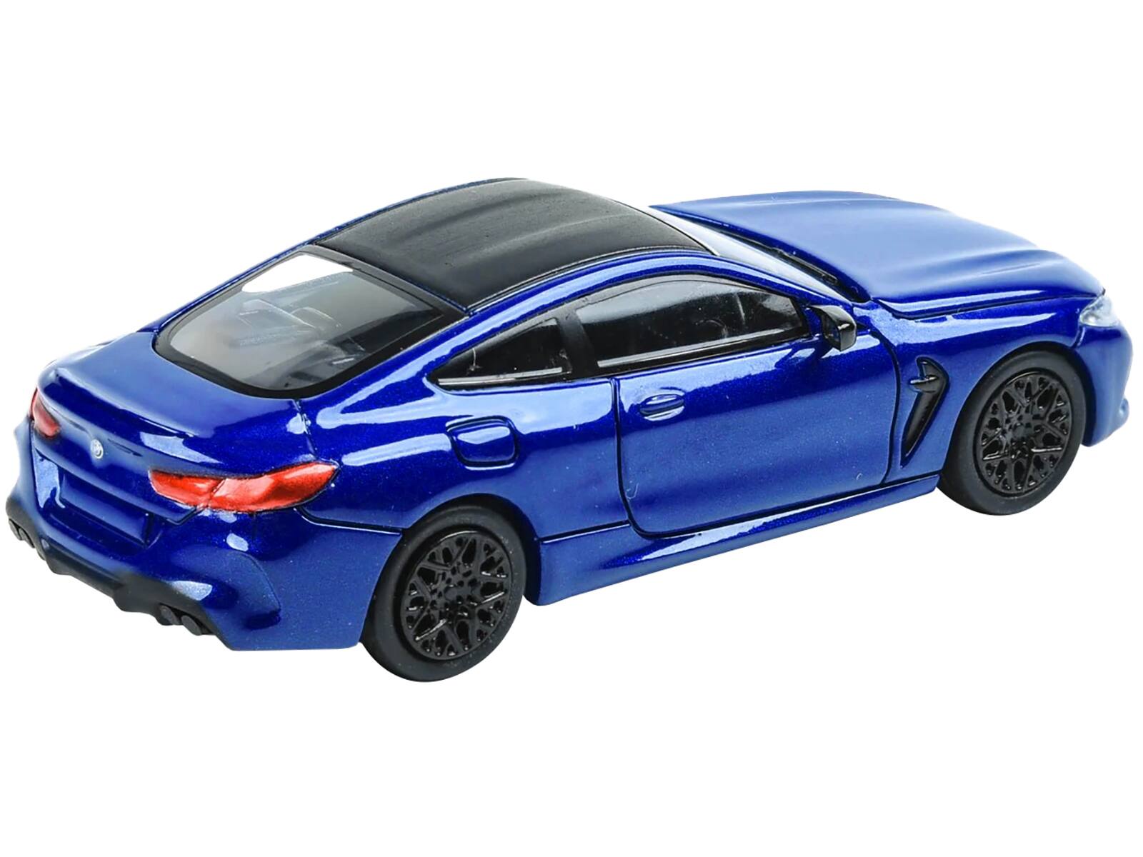 Alt View 2. Paragon - BMW M8 Coupe Marina Bay Blue Metallic with Black Top 1/64 Diecast Model Car by Paragon.