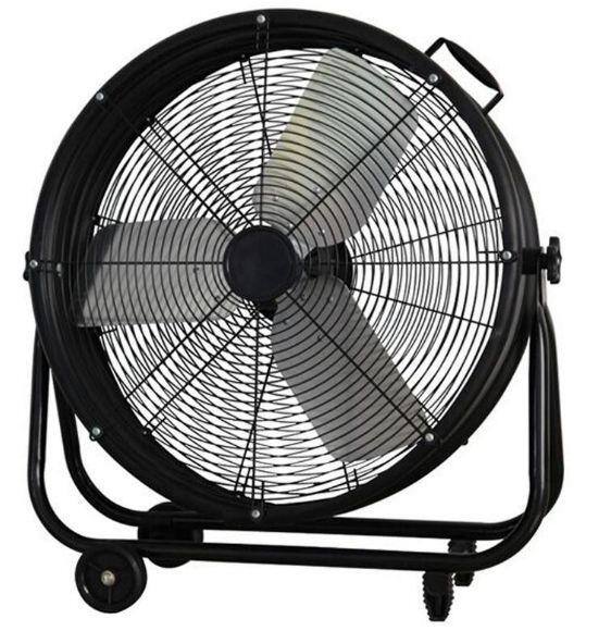 Front. Chery Life - 30 in. 14000 CFM 550W Industrial Drum Fan with 360° Tilt for Warehouse Factory.