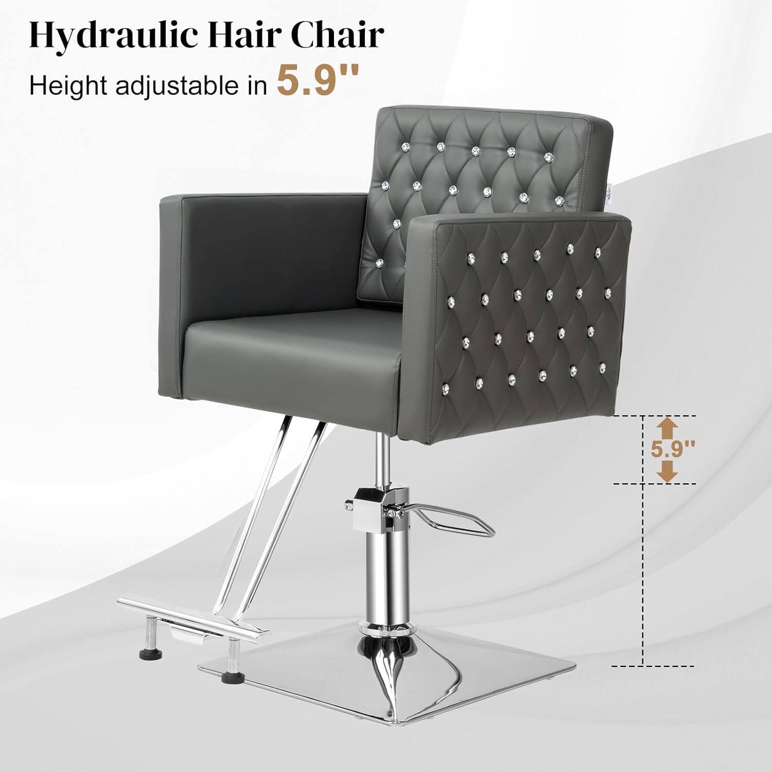 Hydraulic Hair Chair  
Height adjustable in 5.9"