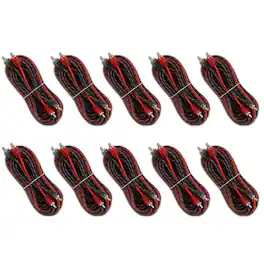 DS18 Audio - Level 1 RCA Interconnect Cable, 20 ft (10-Pack)