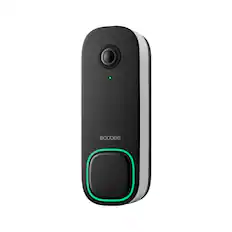 Front. ecobee - ecobee - Smart Video Doorbell - Wired with Advanced Person and Package Detection - Black - Black.