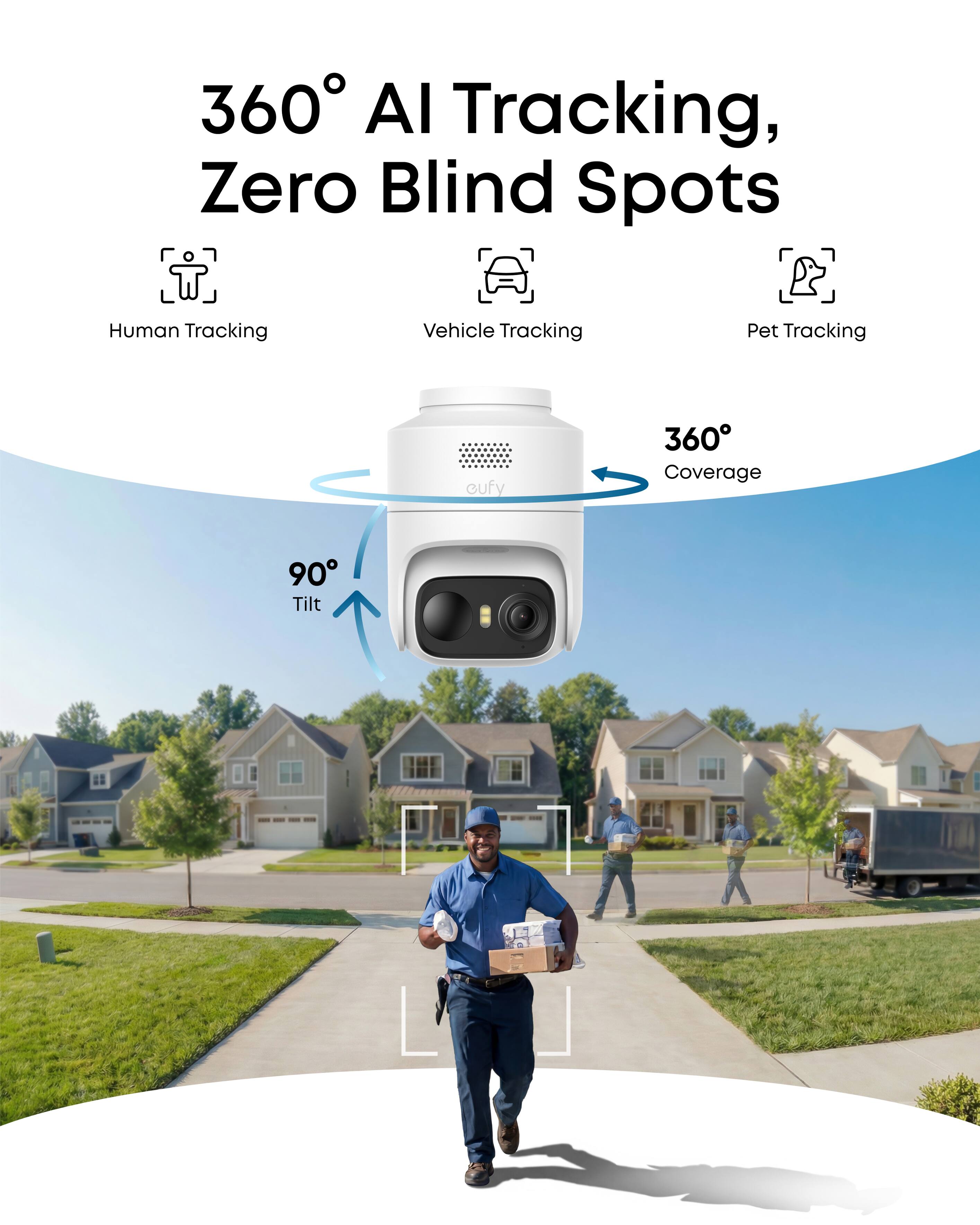 eufy Security eufyCam C37 2 Cam Kit, Security Cameras, 360PTZ, AI
