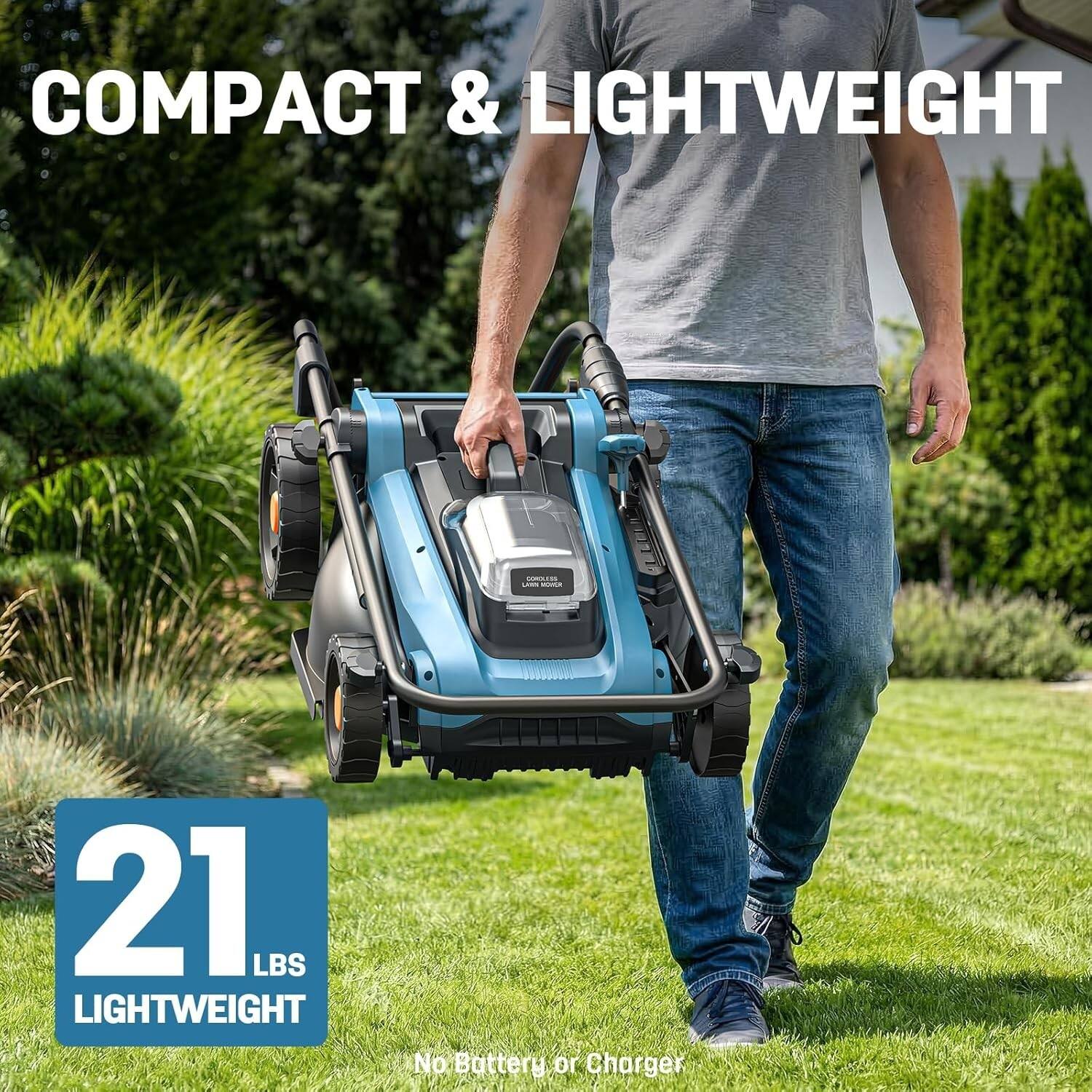 COMPACT & LIGHTWEIGHT

21 LBS LIGHTWEIGHT

No Battery or Charger