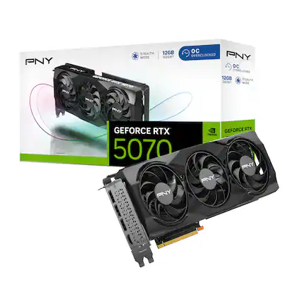 STEALTH MODE
PNY
12GB GDDR7
OC OVERCLOCKED
GEFORCE RTX 5070
PNY
OC OVERCLOCKED
12GB GDDR7
STEALTH MODE
GEFORCE RTX
NVIDIA