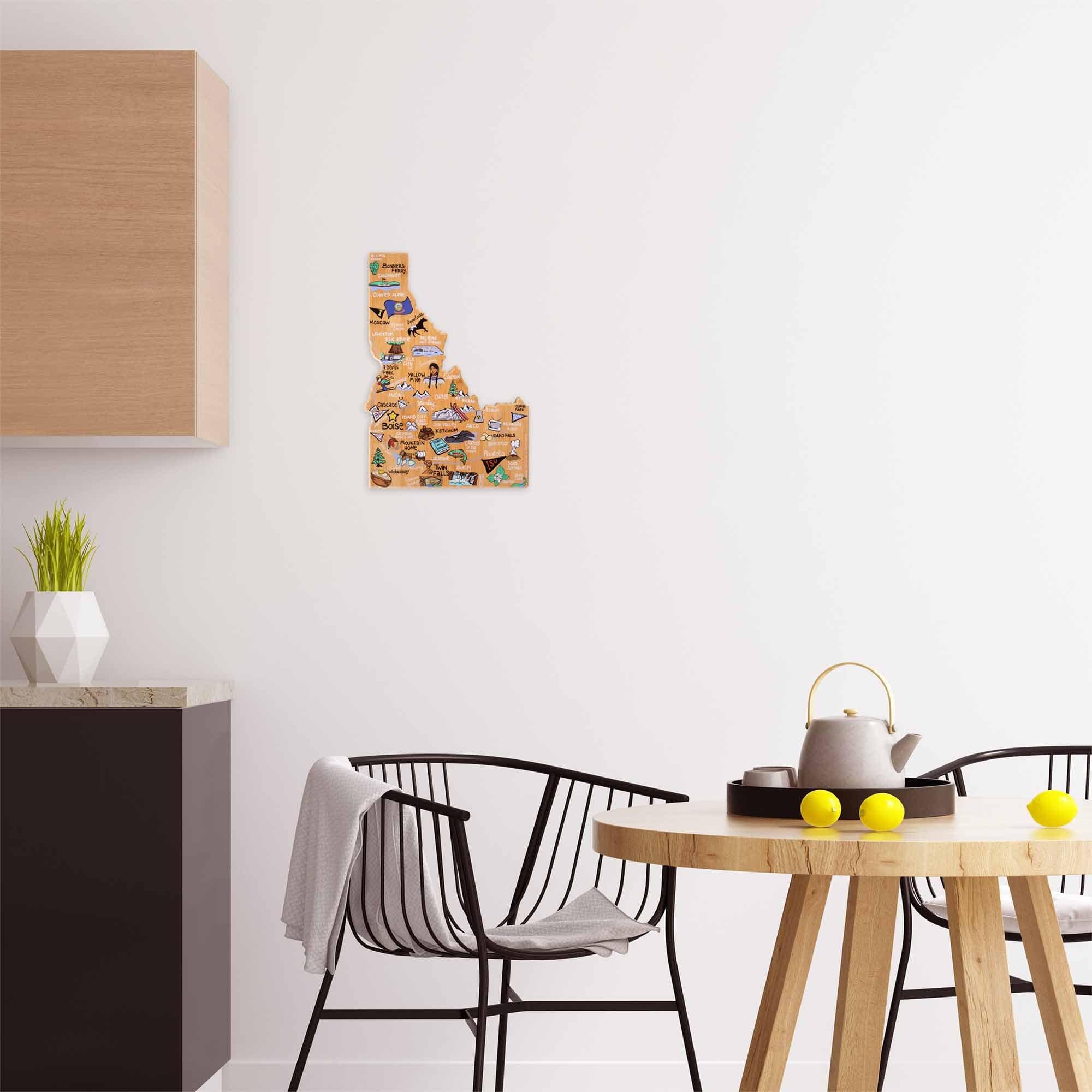 Left. Totally Bamboo - Idaho Cutting Board with Artwork by Fish Kiss.