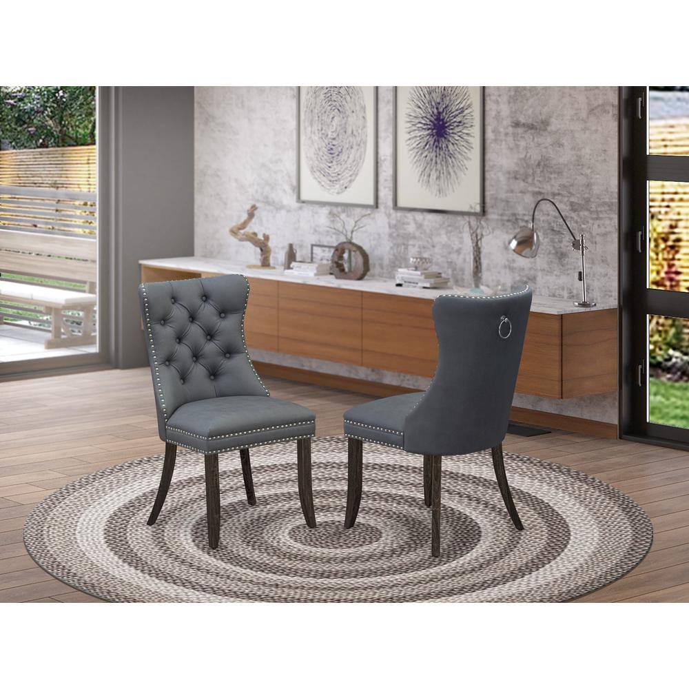 Alt View 2. East West Furniture - Parson Dining Chairs - Brown.