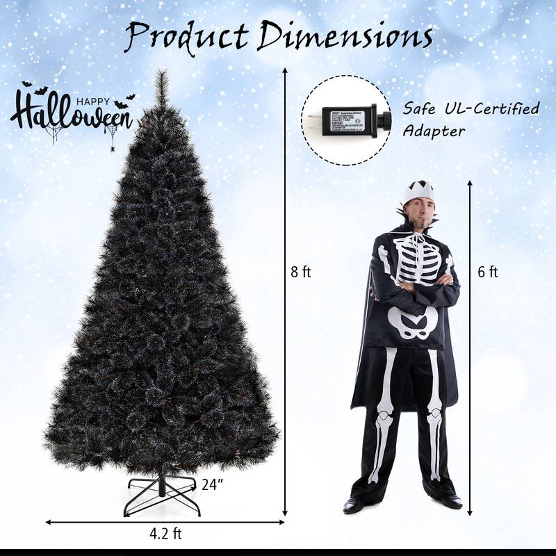 Product Dimensions:  
- HAPPY Halloween Safe UL-Certified Adapter  
- 8 ft  
- 6 ft  
- 24"  
- 4.2 ft