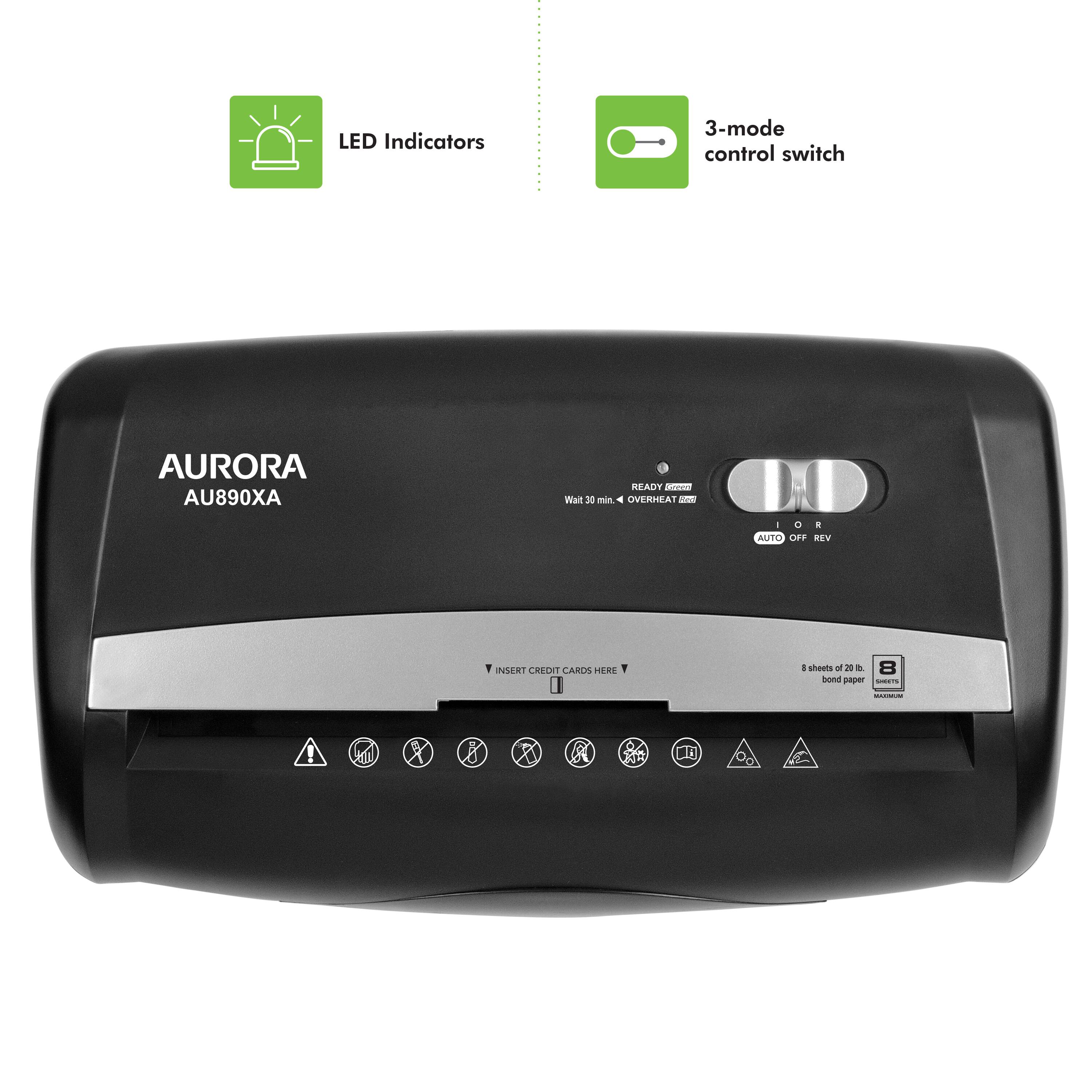 LED Indicators  
3-mode control switch  
AURORA AU890XA  

Wall 30 min  
4 VERSEAI A - O d AUTO Cae DEV INSERT CRLUT CAROS HERE  
1 shaun a 20 - 8 bond paper - - ! u X