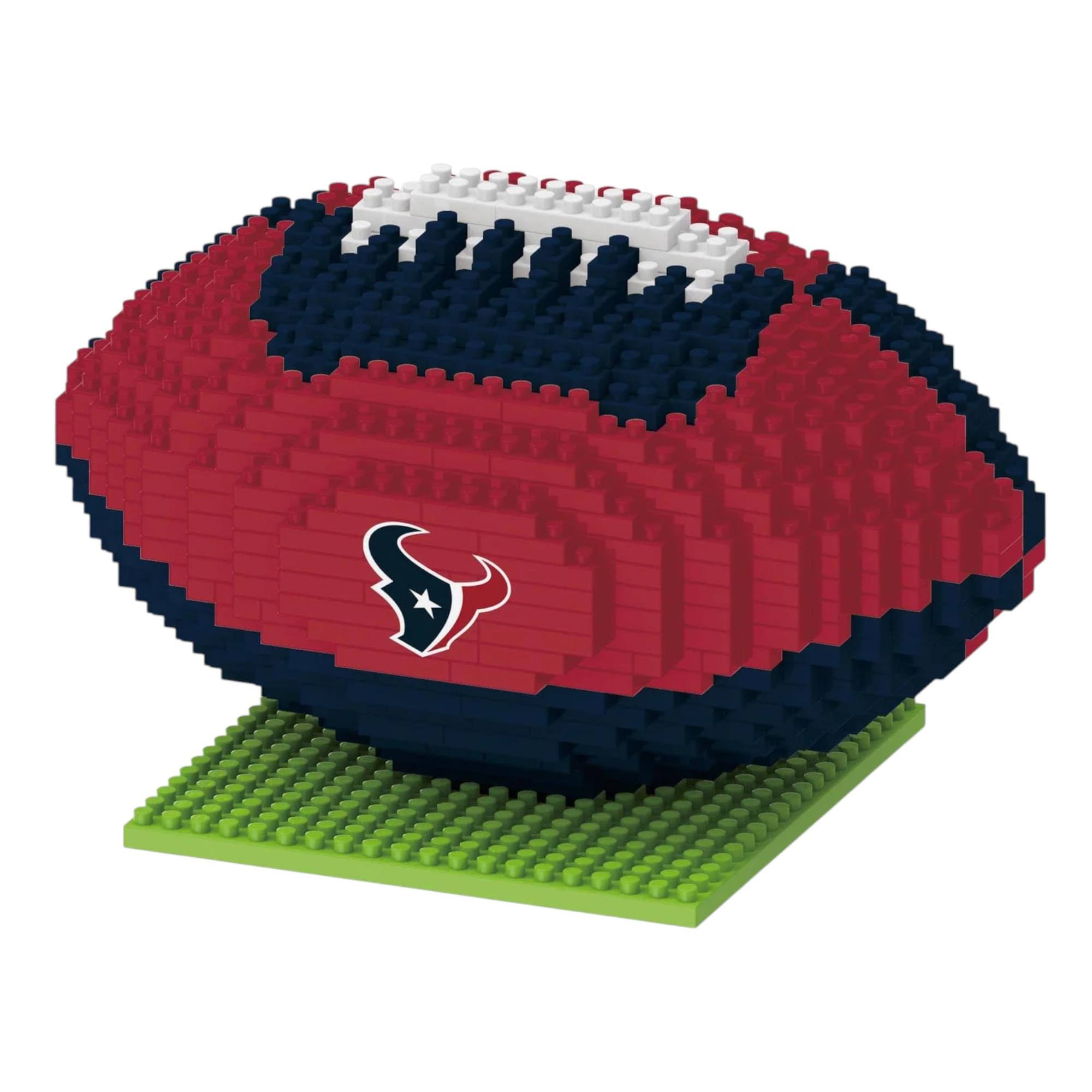 Front. Forever Collectibles - Houston Texans NFL BRXLZ Football 704-Piece Building Block Set - Red.