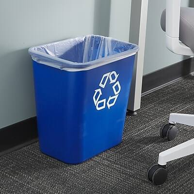 Alt View 3. Coastwide Professional - Coastwide Professional Plastic Indoor Recycling Container Without Lid, Blue Soft Molded Plastic, 7 Gallon (CW56432) - Blue.