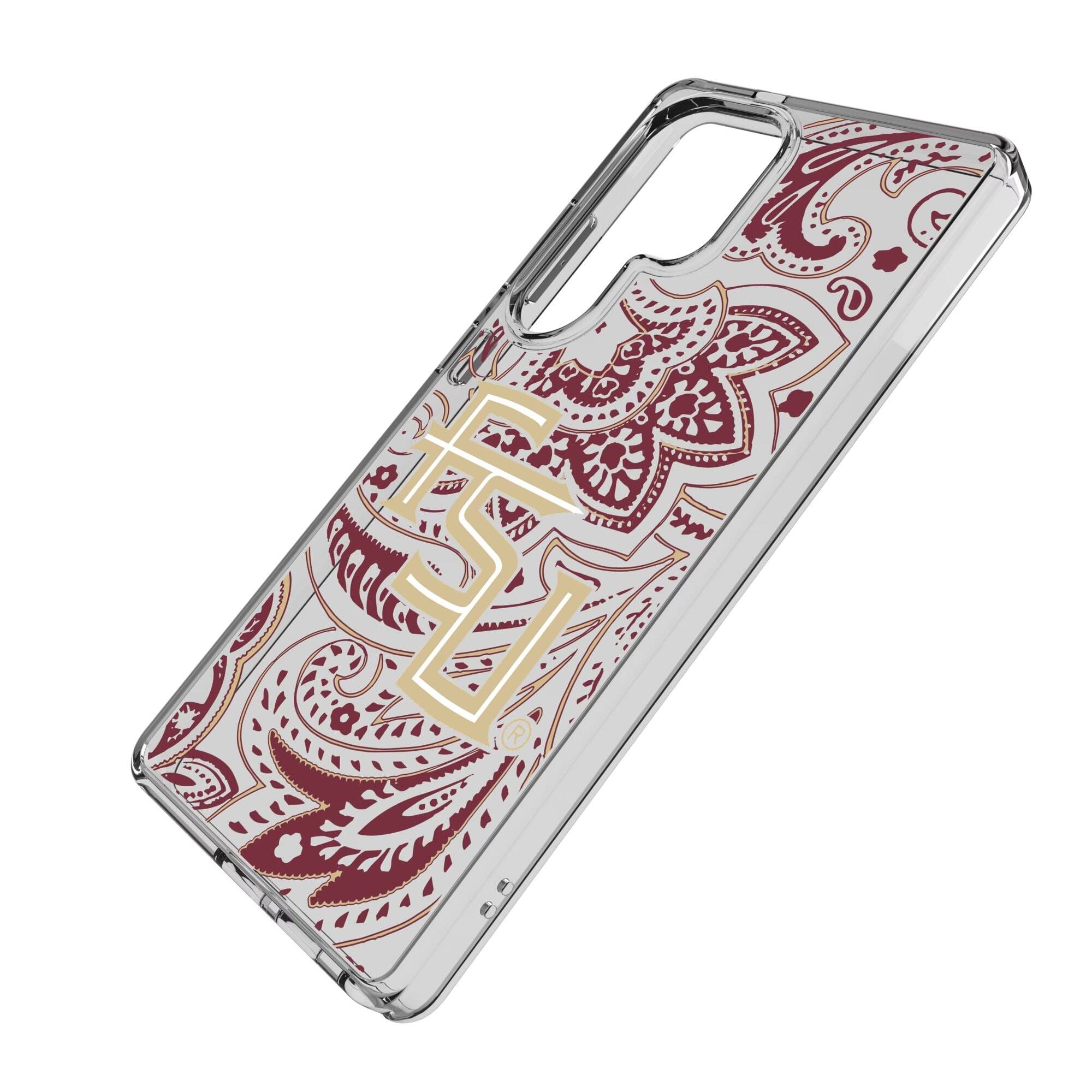Alt View 1. Keyscaper - Florida State Seminoles Paisley Galaxy Clear Case - S23 - Multicolor.