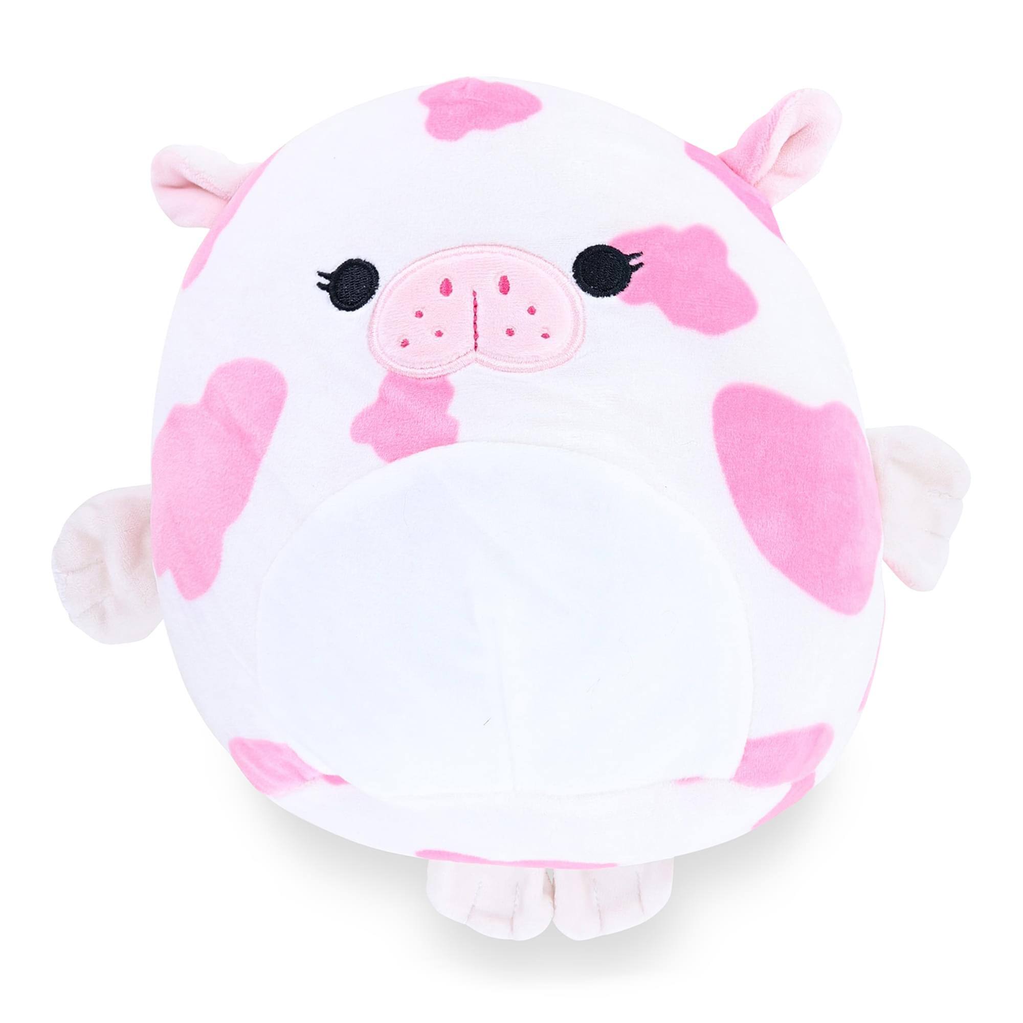 Front. Kellytoy - Squishmallow 8 Inch Sea Life Plush | Mondy the Pink Spotted White Sea Cow - Pink.