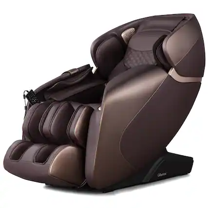 Front. Costway - Full Body Massage Chair Zero Gravity Shiatsu Massage Recliner SL Track Brown - Brown.