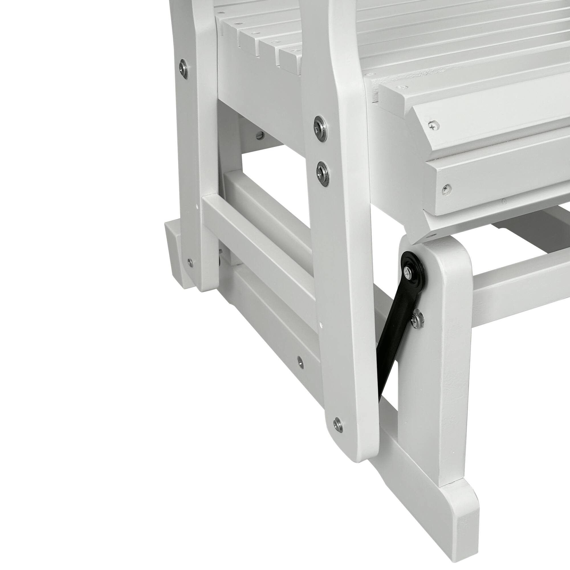 Alt View 7. Fortune Candy - Wooden Patio Glider w/High Back & Deep Contoured Seat, Solid Fir Wood, Heavy-Duty 600 lbs(1 Searter, 2 Pack) - White.