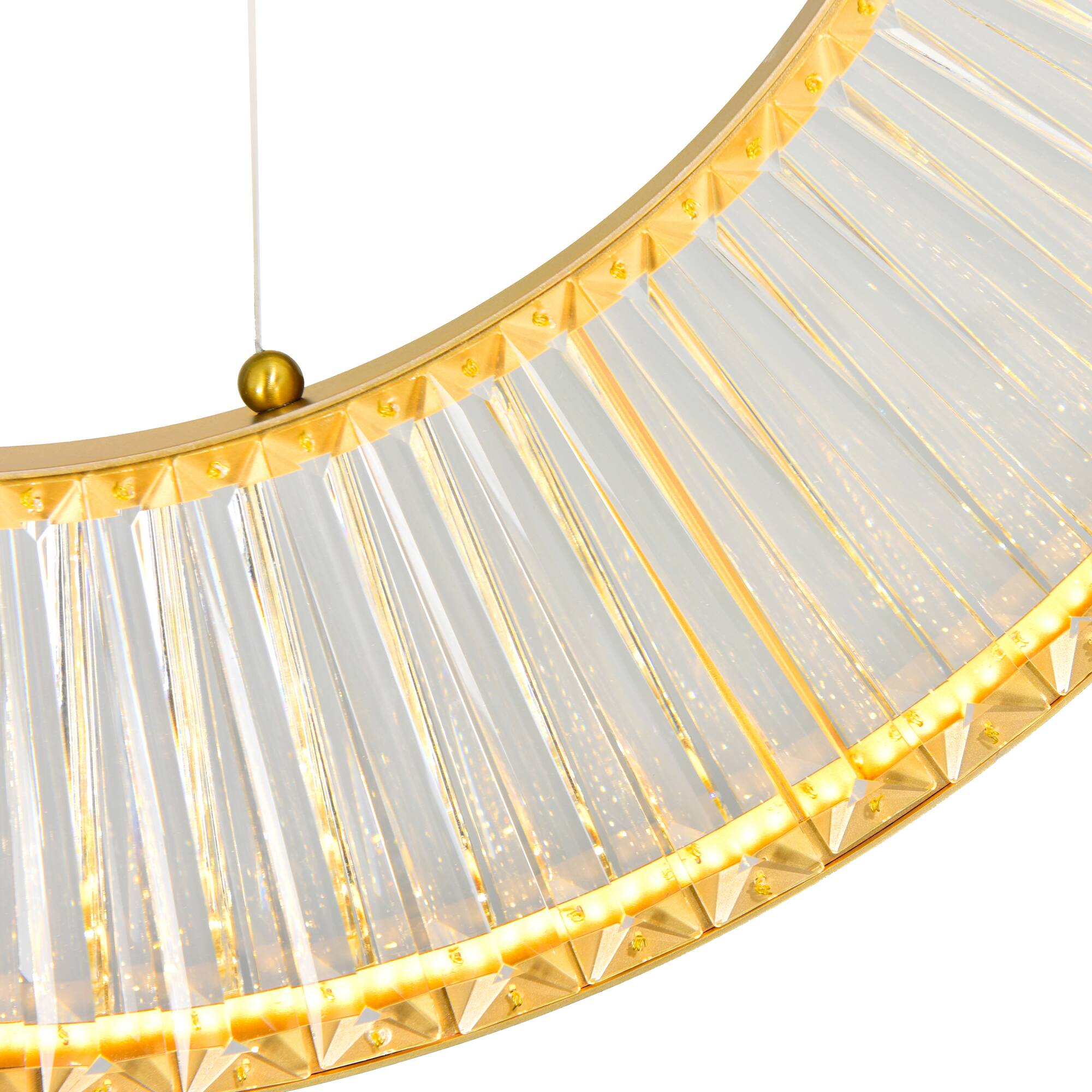 Left. CWI Lighting - Bjoux LED Chandelier With Sun Gold Finish - Sun Gold.