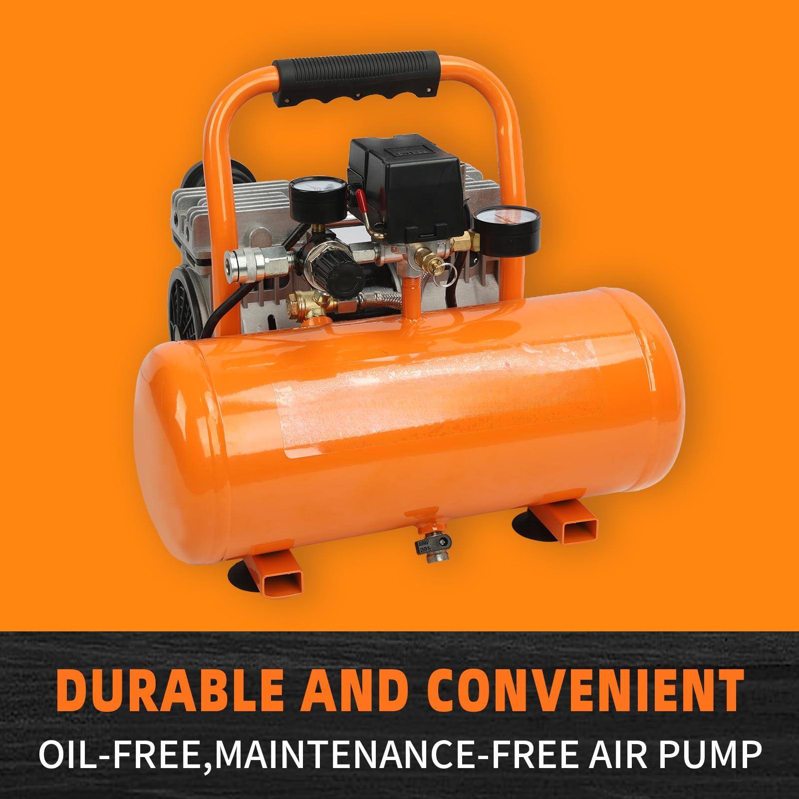 DURABLE AND CONVENIENT  
OIL-FREE, MAINTENANCE-FREE AIR PUMP