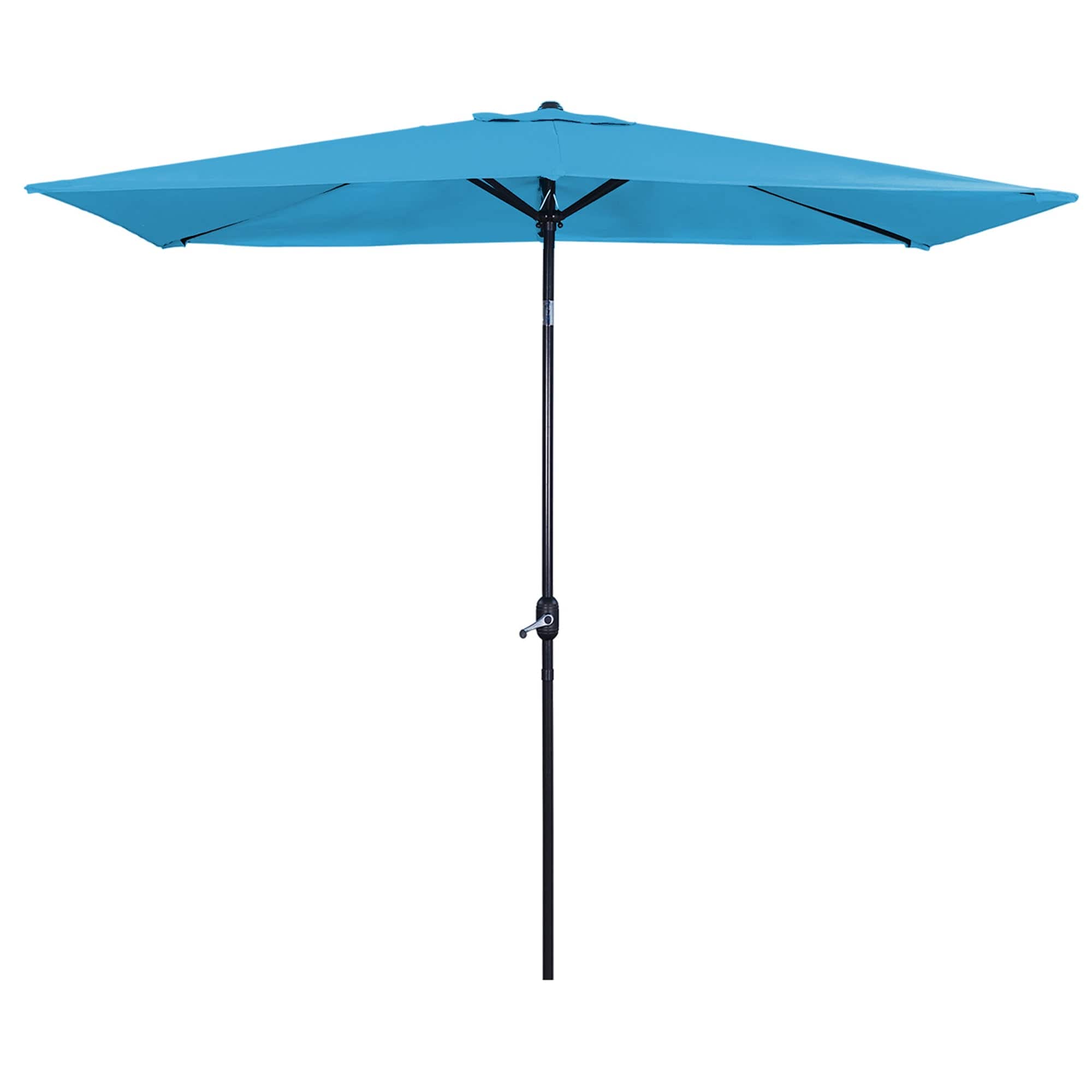 Boyel Living - 10 ft. x 6.5 ft. Rectangular Market Umbrella with Waterproof and UV Resistant in Light - Blue