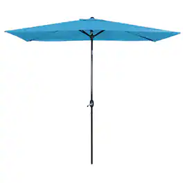 Boyel Living - 10 ft. x 6.5 ft. Rectangular Market Umbrella with Waterproof and UV Resistant in Light - Blue