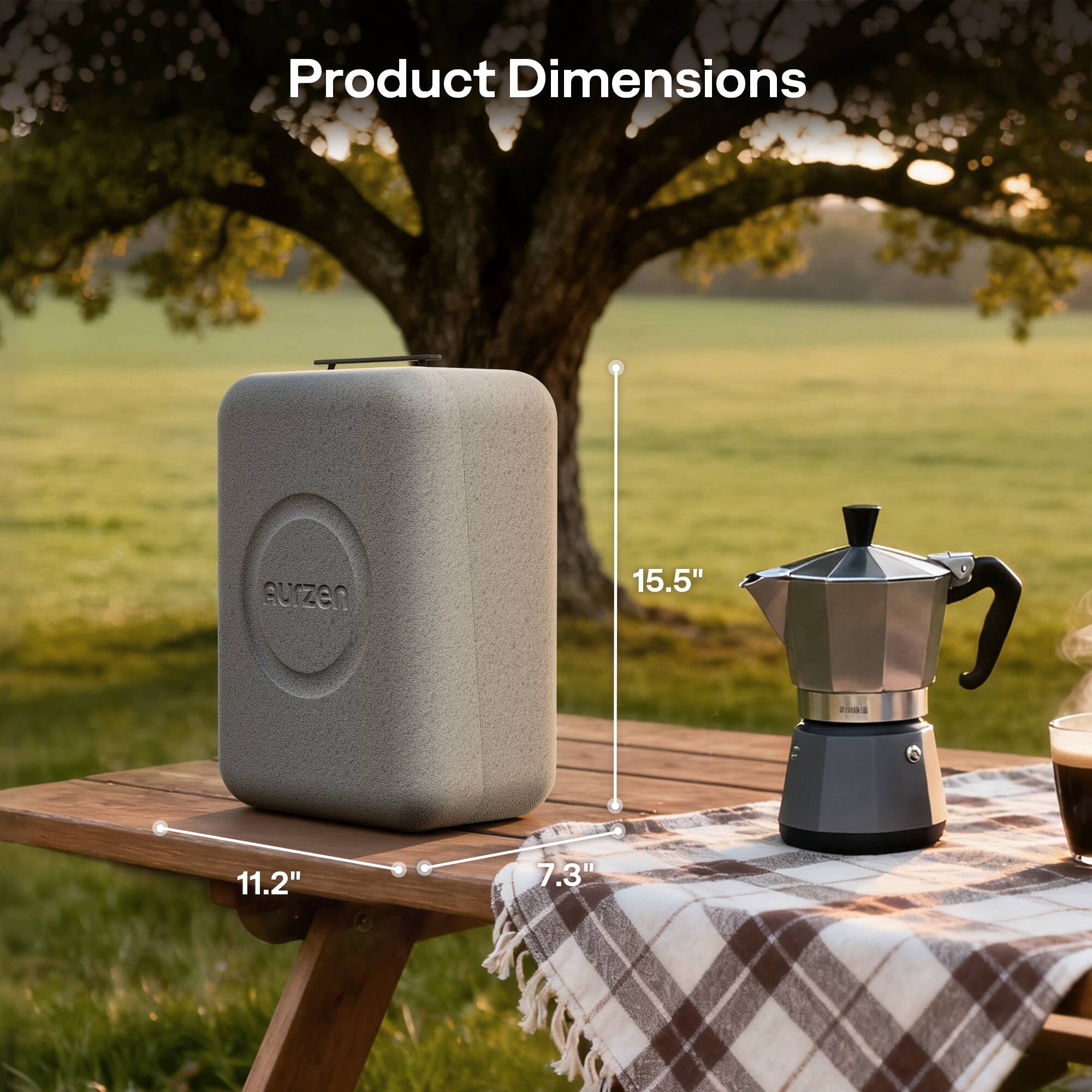 Product Dimensions  
Aurizen  
15.5"  
11.2"  
7.3"