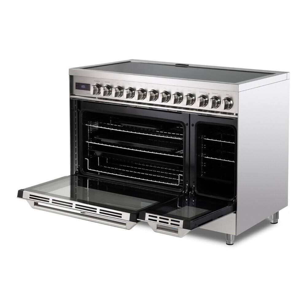 Alt View 5. Verona - Verona 48 inch Ultima Collection Induction Range with 7 Elements, Griddle, 6.5 cu. ft. Oven Capacity (Stainless Steel) - Stainless Steel.