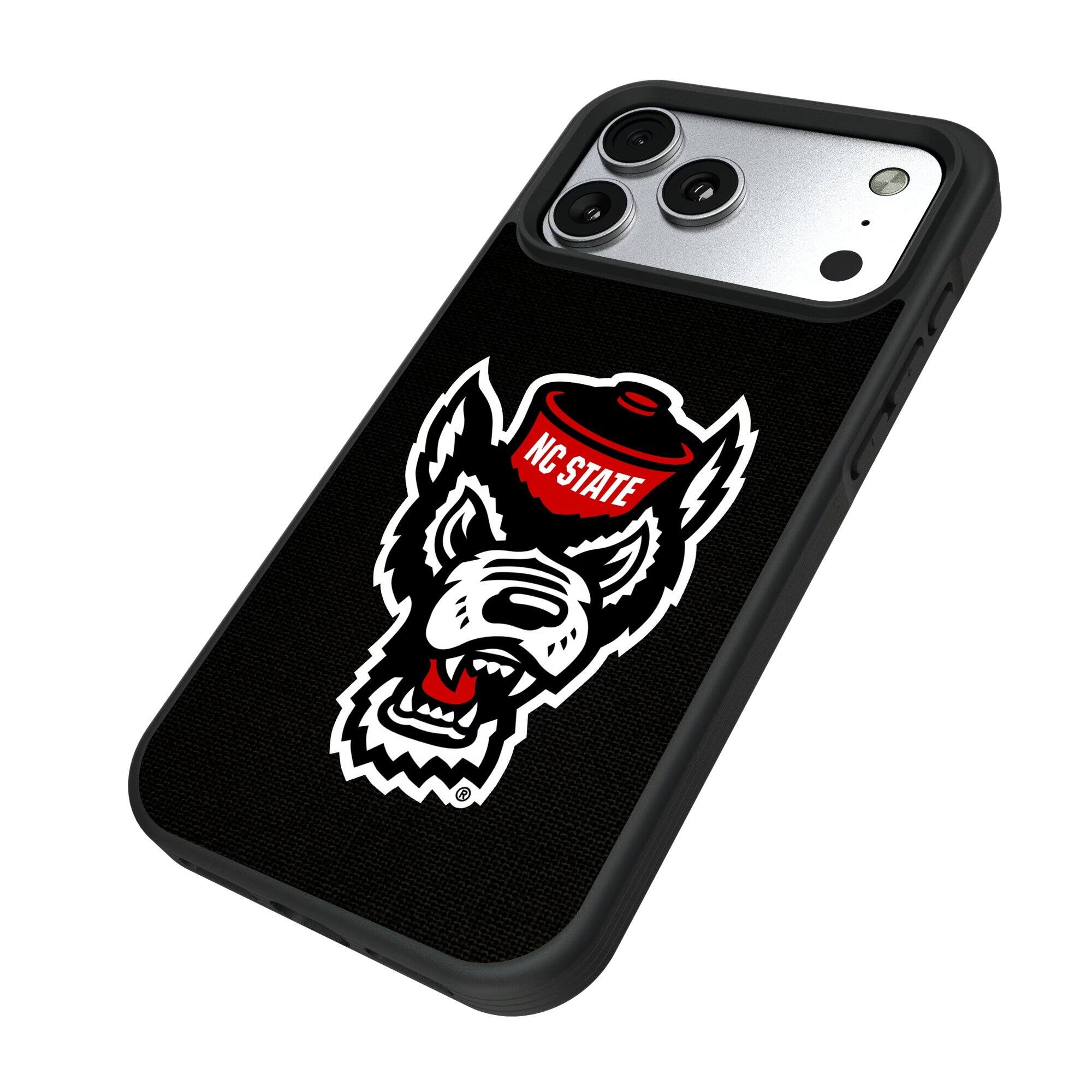 Alt View 1. Keyscaper - NC State Wolfpack iPhone Solid Design Bump Case - 13 mini - Black.
