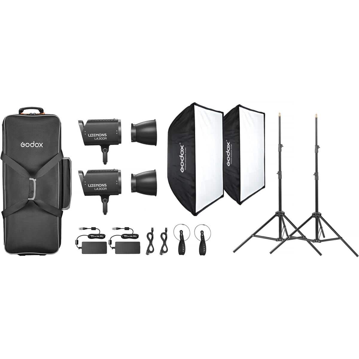 Godox - Litemons LA300R RGB LED Monolight (2-Light Kit with Stands, Black) price history on PriceWatchPro