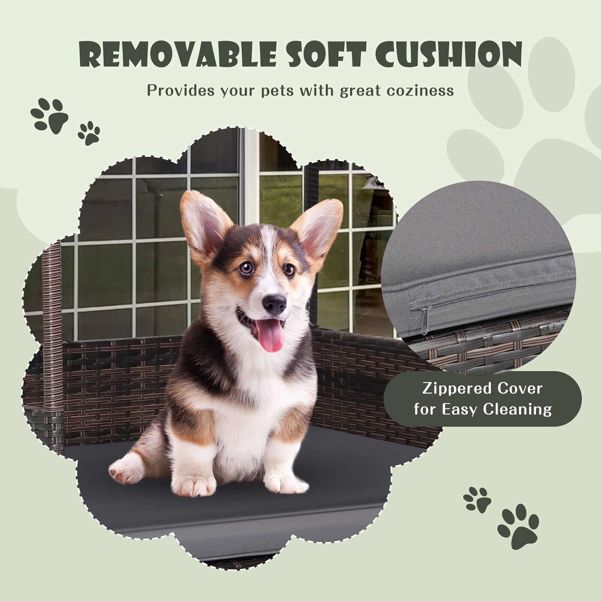 REMOVABLE SOFT CUSHION  
Provides your pets with great coziness  

Zippered Cover for Easy Cleaning