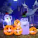 Alt View 18. Costway - 6 FT Long Halloween Inflatable Decor 4 Pumpkins & Ghosts w/ Built-in LED Lights - Orange/Purple.