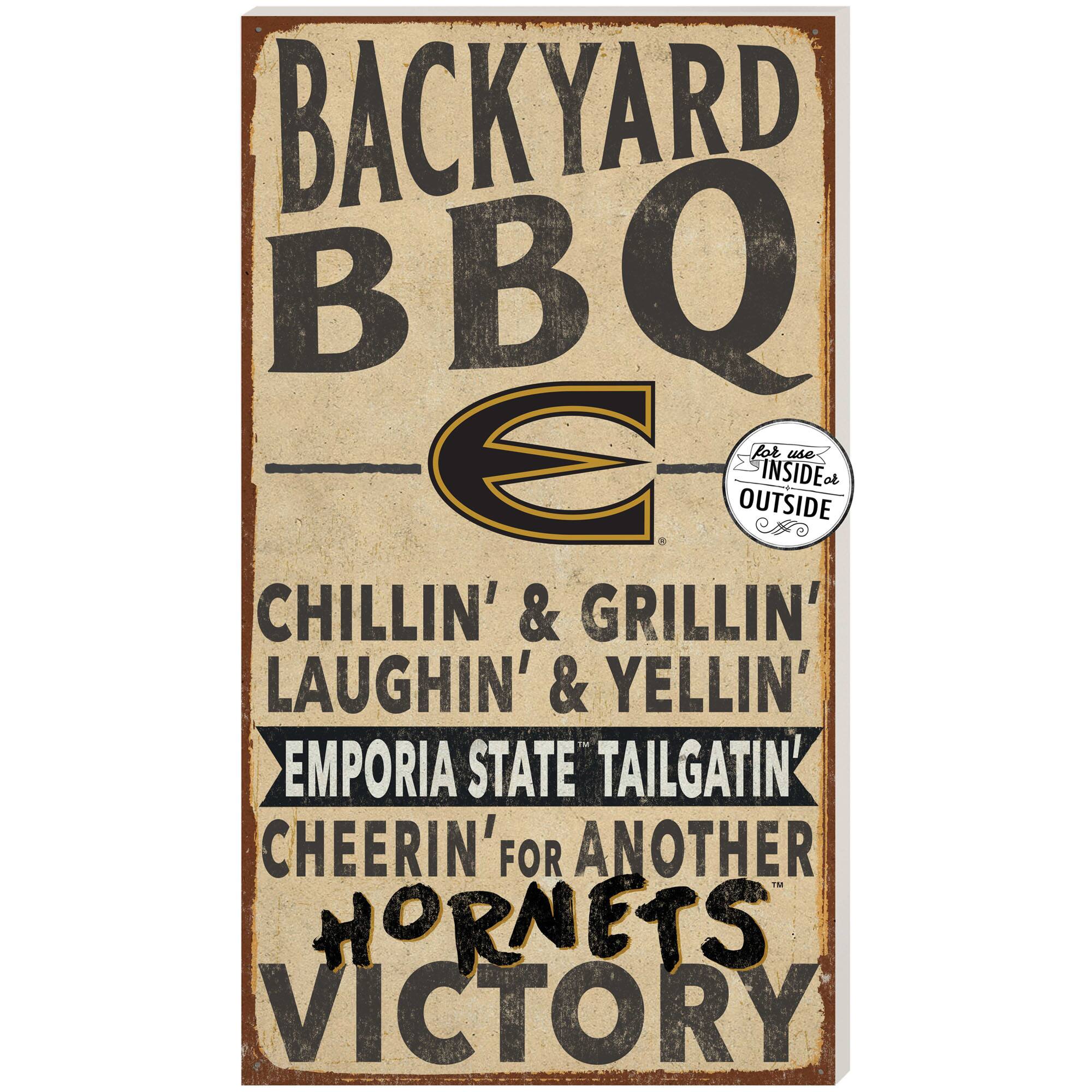 Emporia State Hornets 11'' x 20'' Indoor/Outdoor BBQ Sign