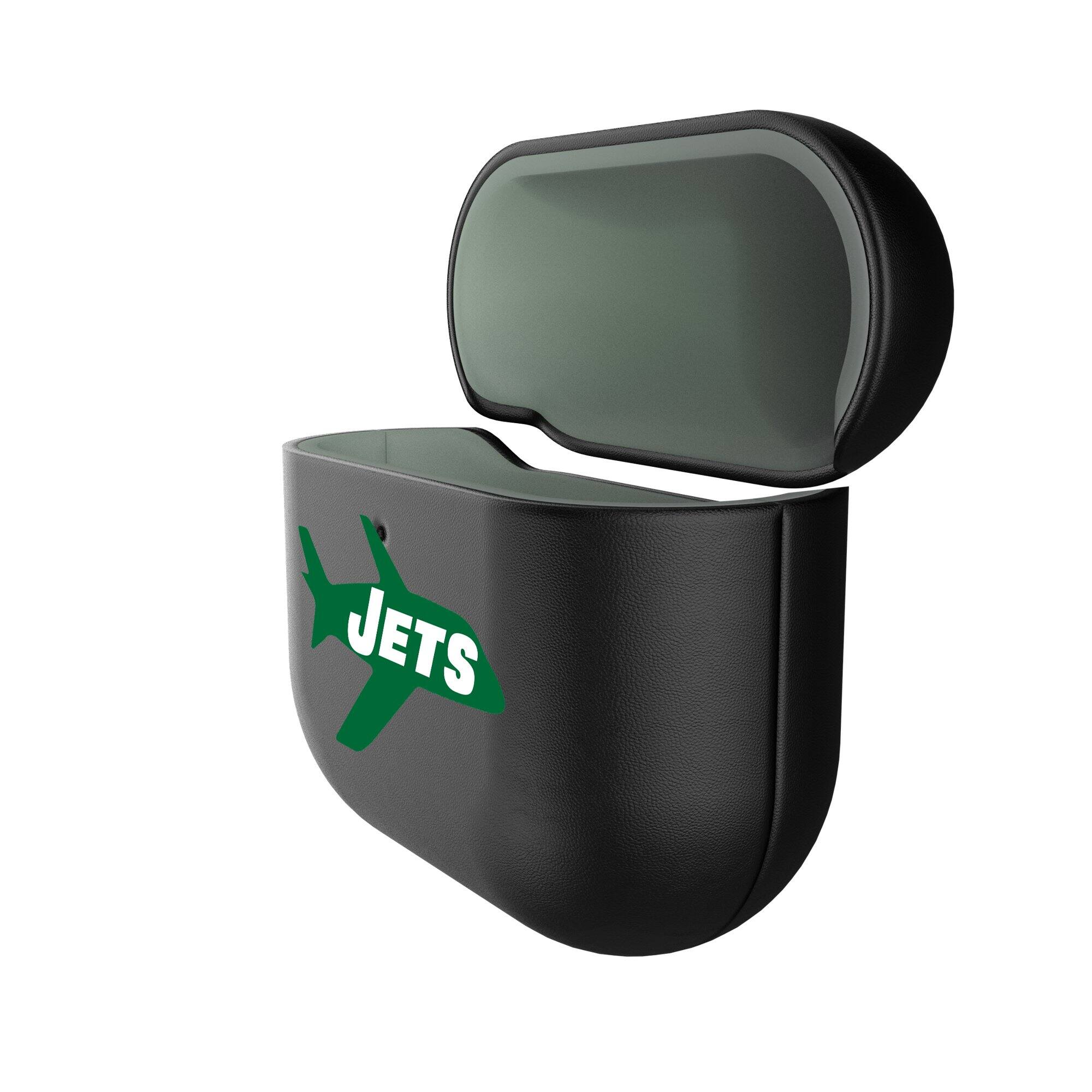 Alt View 1. Keyscaper - New York Jets Insignia AirPods 4th Generation Case Cover - No Size - Black.