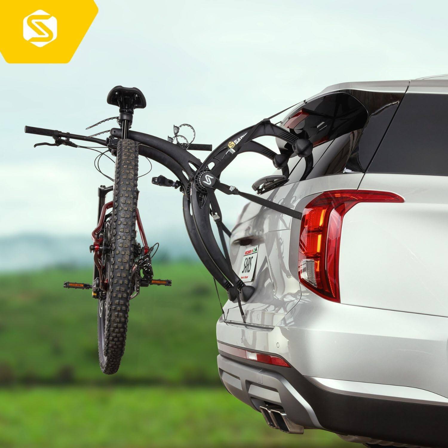 Alt View 8. Saris - Bike Racks, Bones EX Car Trunk Bicycle Rack Carrier, Mounts 2 Bikes - Black.