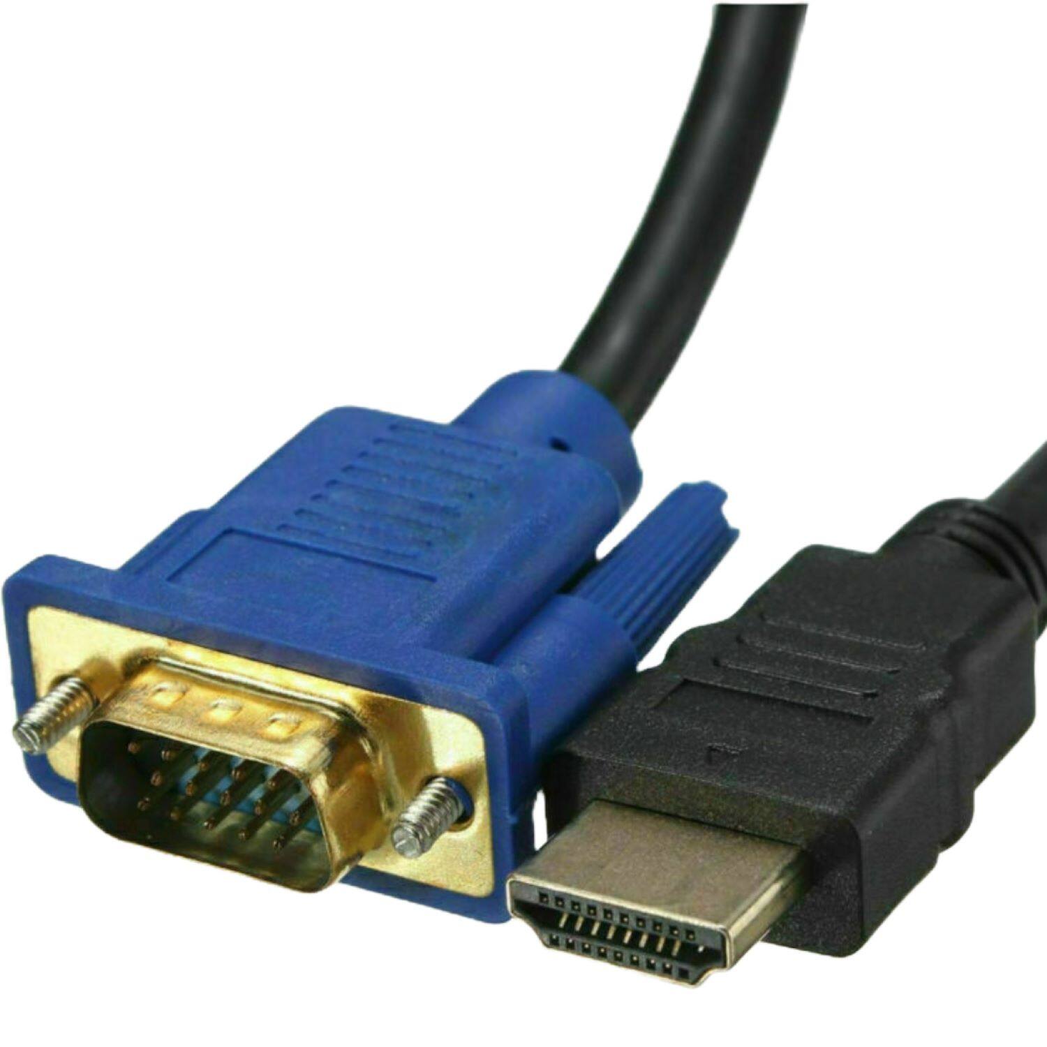 Front. Sanoxy - HDMI Male To VGA Male Video Converter Adapter Cable For PC DVD 1080P HDTV 6FT - Black.