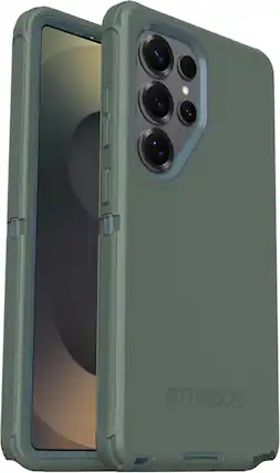 Front. OtterBox - OtterBox - Defender Series Pro Hard Shell for Galaxy S25 Ultra - Atlantic Pines (Green).