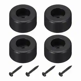 Unique Bargains - Rubber Speaker Isolation Feet, 1.5"x0.75" Anti-Vibration Pad with Screws for Amp Speaker Guitar 4pcs - Black