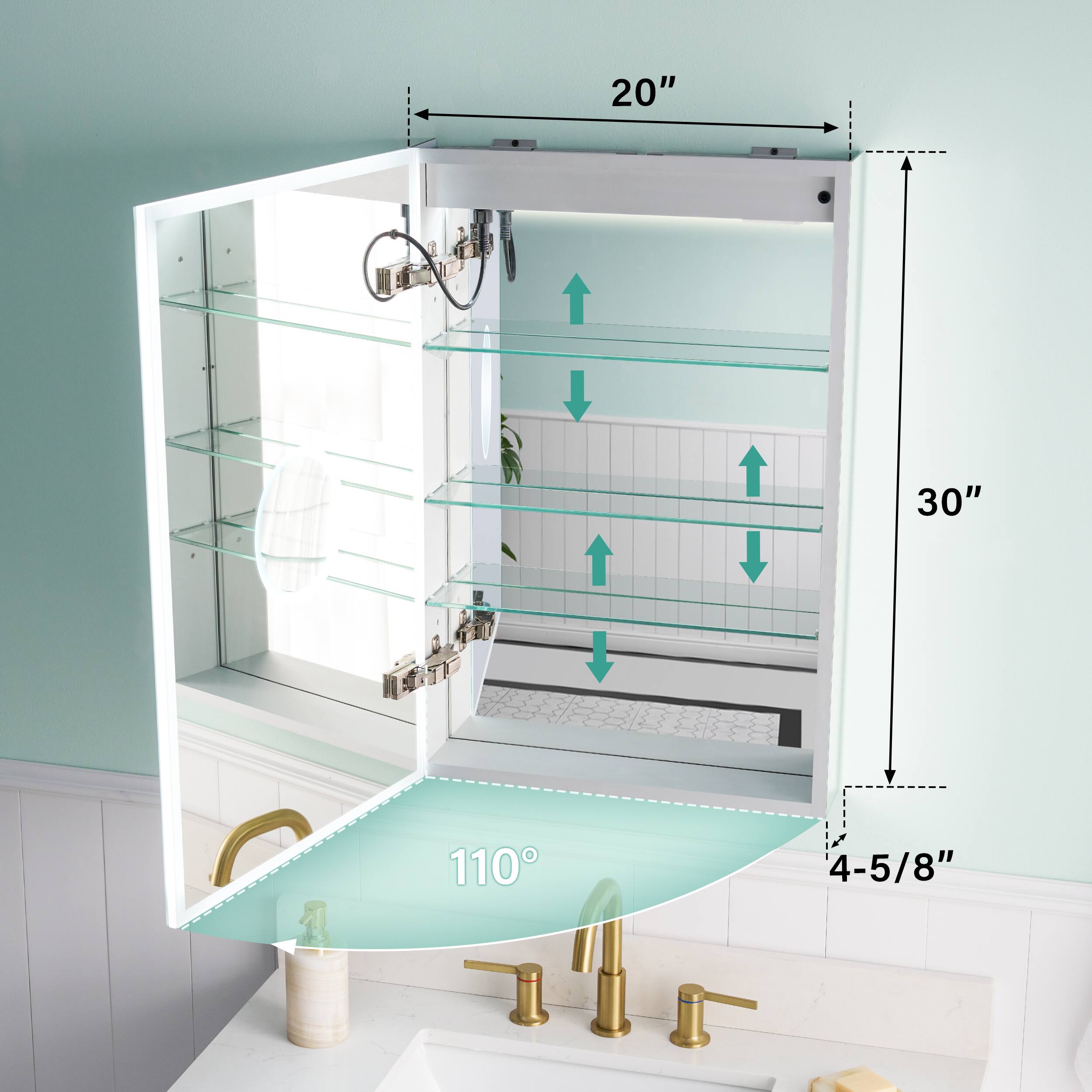 20" 30" 110° 4-5/8"