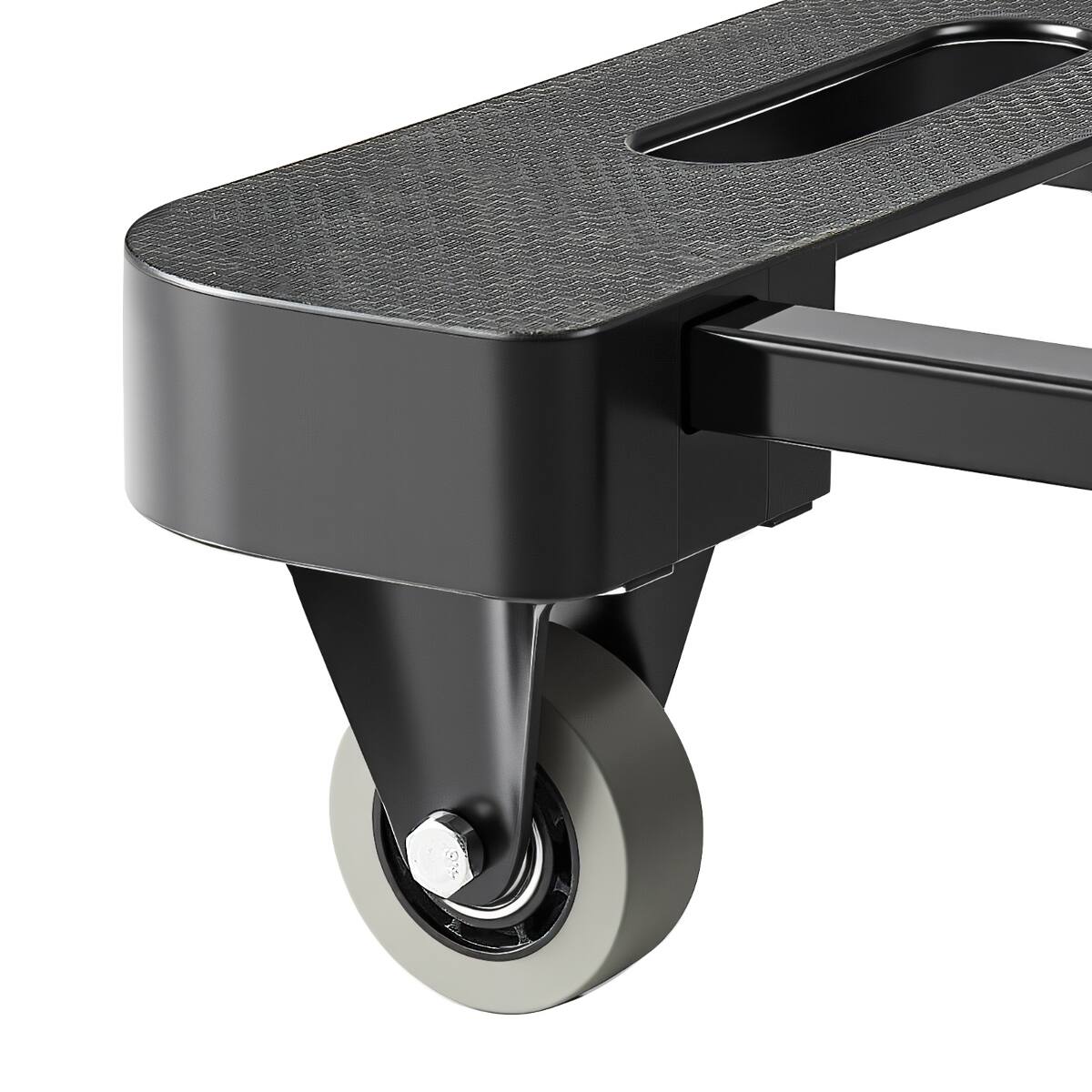 Angle. Ropilly - Ropilly Folding Hand Truck with Expandable Base, 500 lb Capacity Cart, Steel Platform Dolly for Moving - Black.