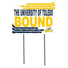 Jardine - Toledo Rockets 18" x 24" Bound Yard Sign - White