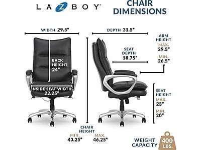 La Z Boy Jenkins Ergonomic Bonded Leather Executive Big & Tall