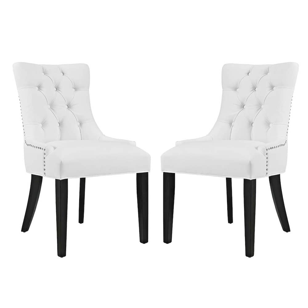 Modway - Regent Vinyl Dining Side Chair Set of 2 - White