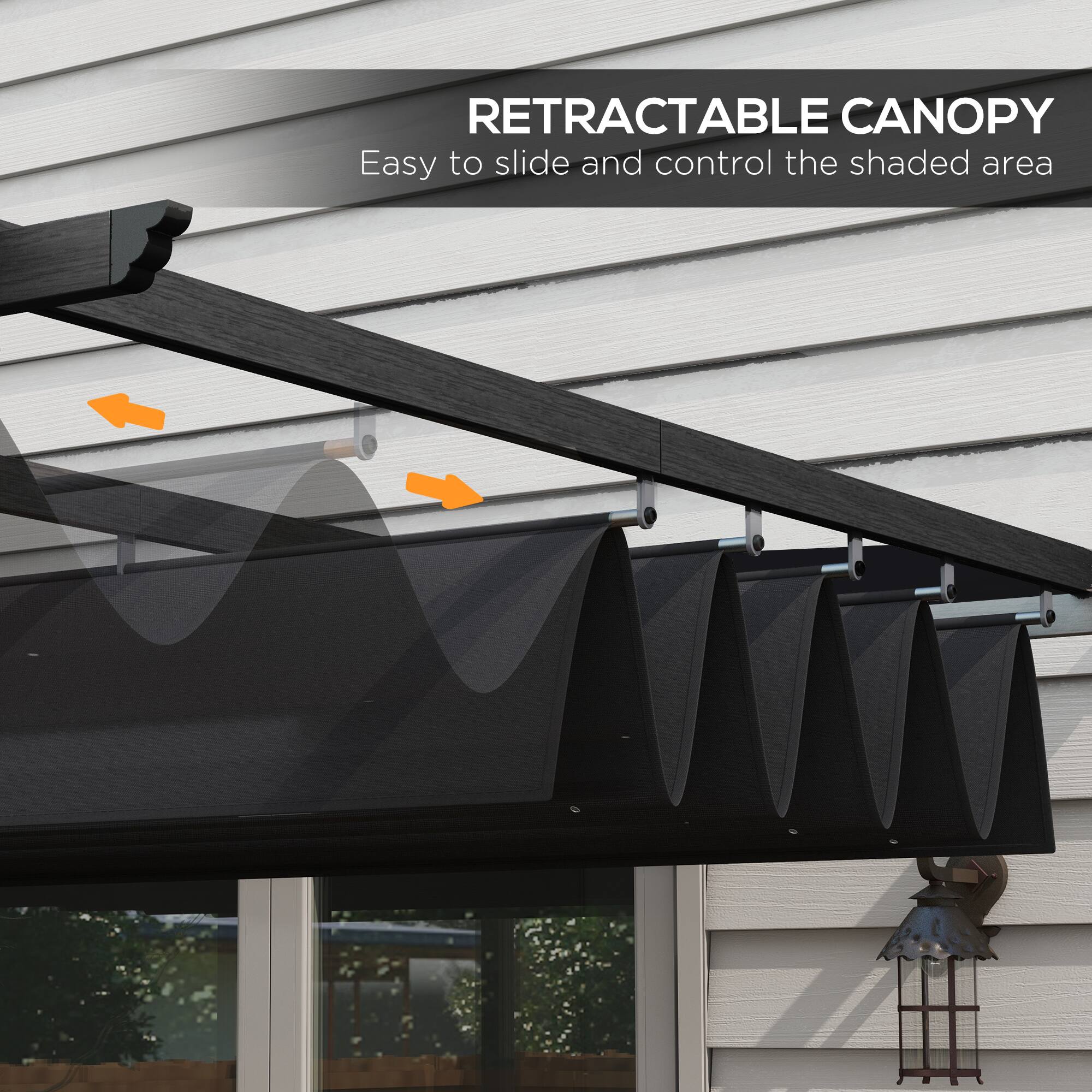 RETRACTABLE CANOPY
Easy to slide and control the shaded area