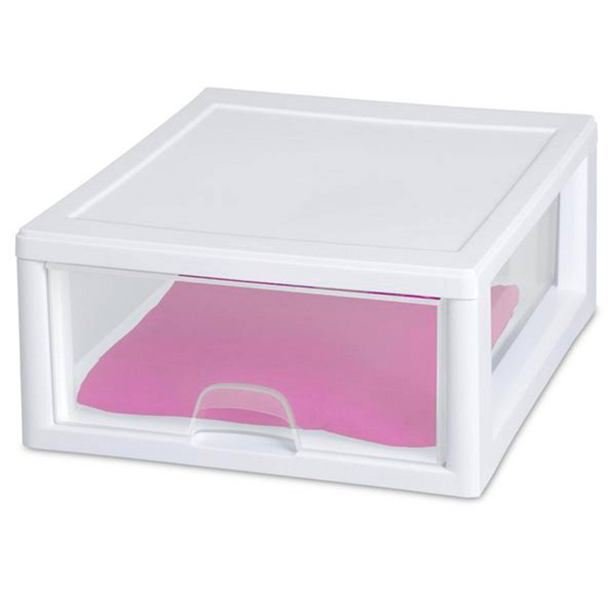 Alt View 8. Sterilite - Sterilite 27 Qt (4 Pk) & 16 Qt (6 Pk) Stackable Plastic Storage Drawer Container.