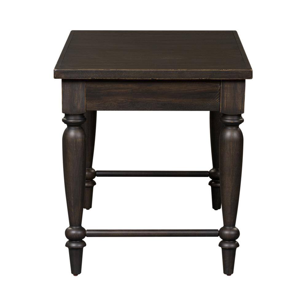 Angle. Liberty Furniture Industries - Harvest Home Writing Desk in Chalkboard - Black.