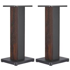 Front. Unique Bargains - Wood Grain Speaker Stands (1 Pair), Hollow Design to Enhance Audio Reduce Vibration for Bookshelf Speakers - Wood.