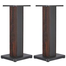 Unique Bargains - Grain Speaker Stands (1 Pair), Hollow Design to Enhance Audio Reduce Vibration for Bookshelf Speakers - Wood