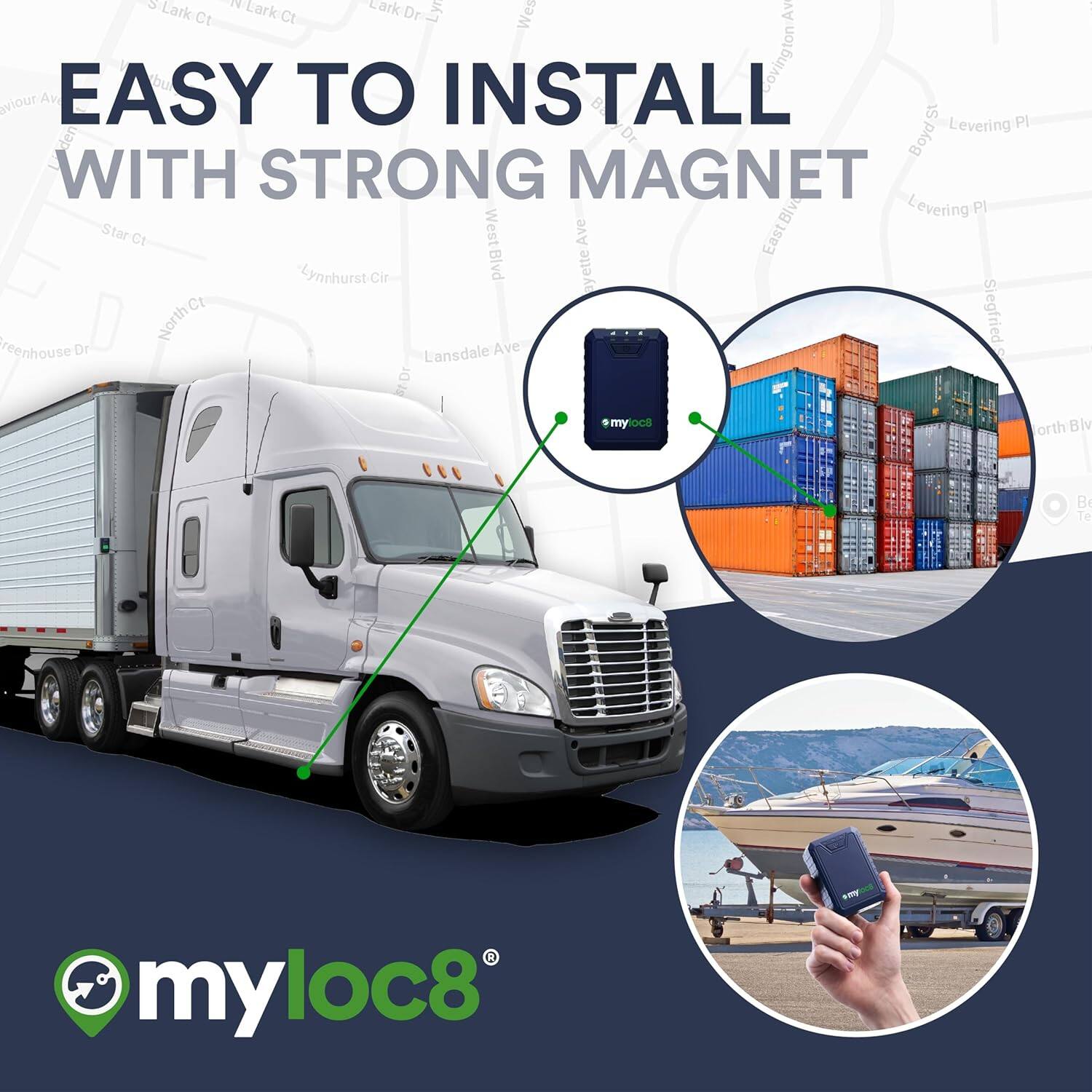 EASY TO INSTALL WITH STRONG MAGNET

myloc8