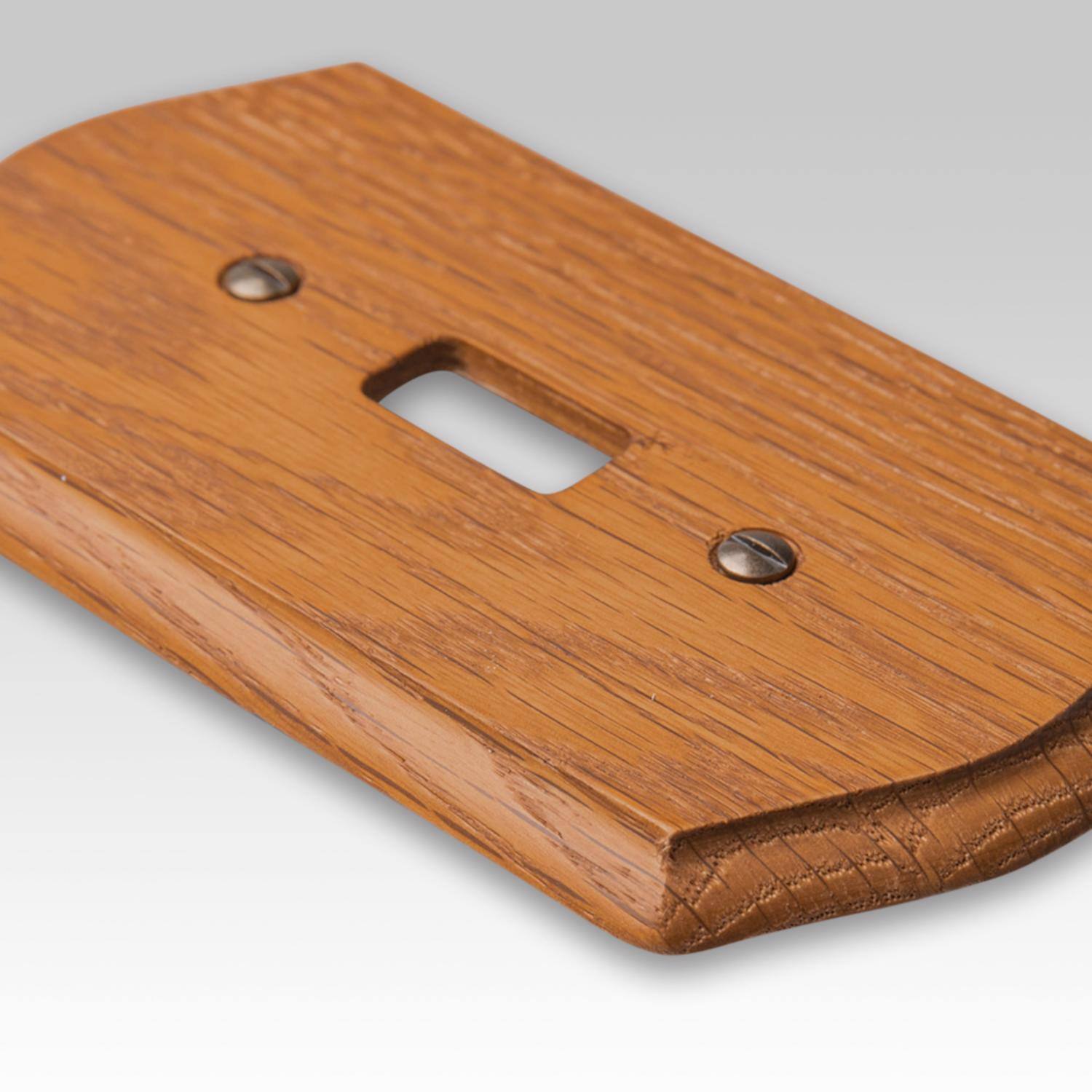 Left. AMERELLE - Amerelle Country Brown 1 gang Wood Toggle Wall Plate 1 pk - Brown.