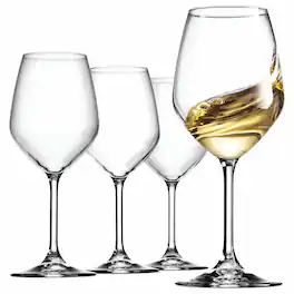 Bormioli Rocco - White Wine Glasses, Set of 4, 14.75 Oz Tempered Glass - Clear