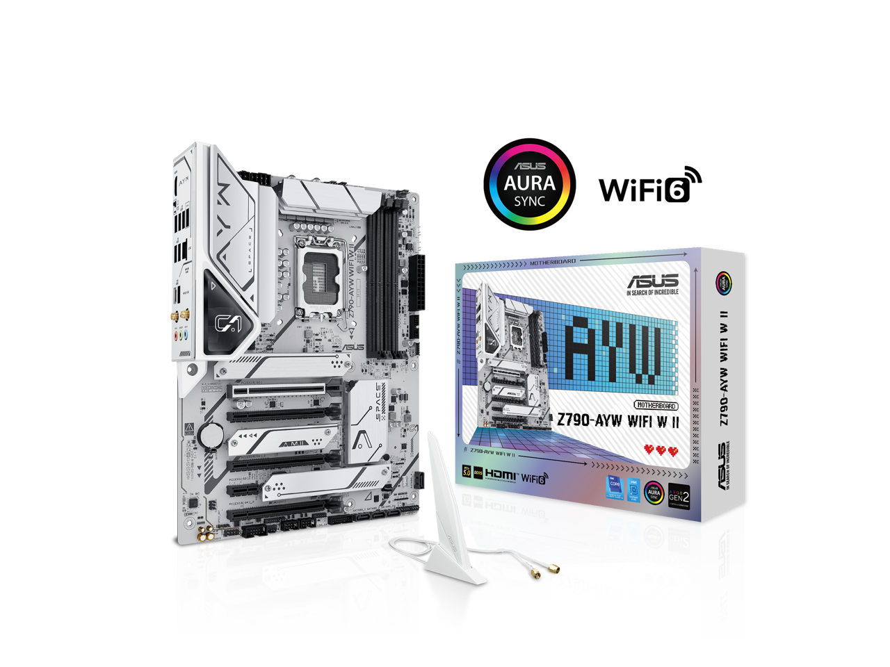ASUS - Z790-AYW WIFI W II ATX Motherboard for Intel LGA1700 with Z790 Chipset Wi-Fi