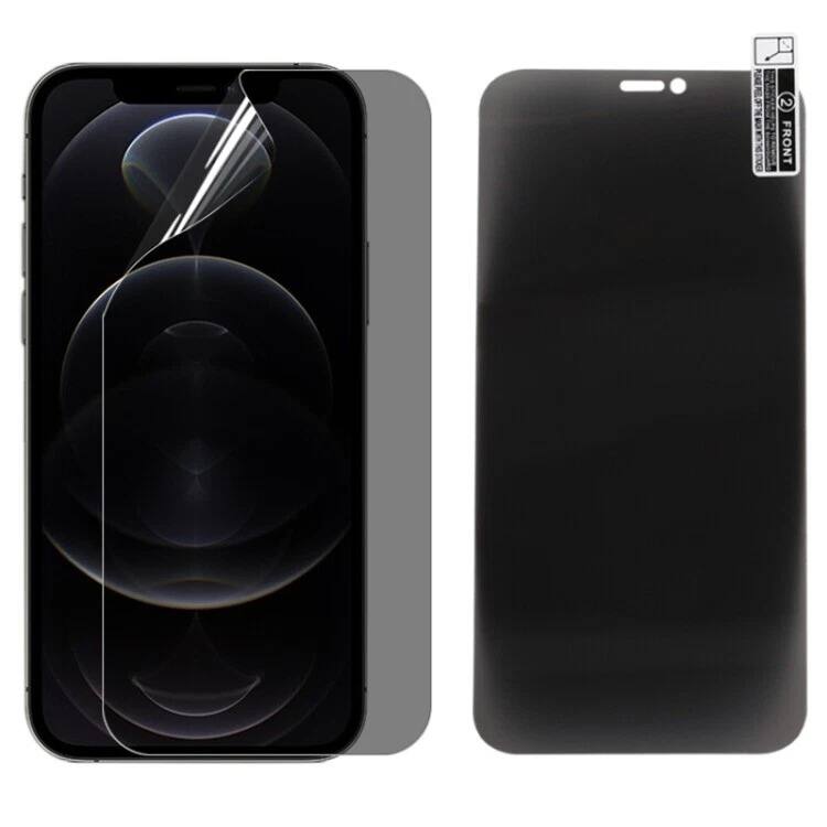 Left. Home Collection - 2 Pack Privacy Hydrogel Screen Protector for iPhone 17 Pro Anti Spy TPU Film - Transparent.